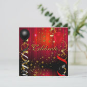 祝バースディーパーティーブラックレッドスターズ 招待状 (スタンド正面)