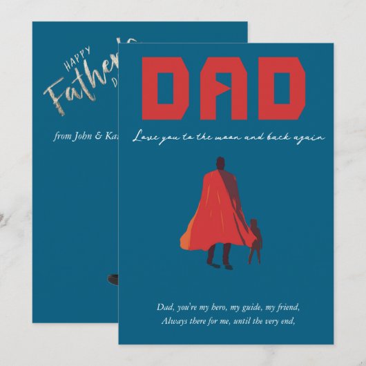 祝パパスタイル 招待状 (正面/裏面)