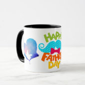 祝パパユニーク父の日の賜物 ツートーンマグカップ (正面左)