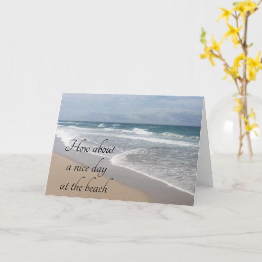 祝ビーチ カード (黄色い花)