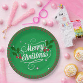 祝フェスティバル緑 ペーパープレート (パーティー)