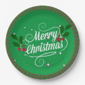 祝フェスティバル緑 ペーパープレート (正面)