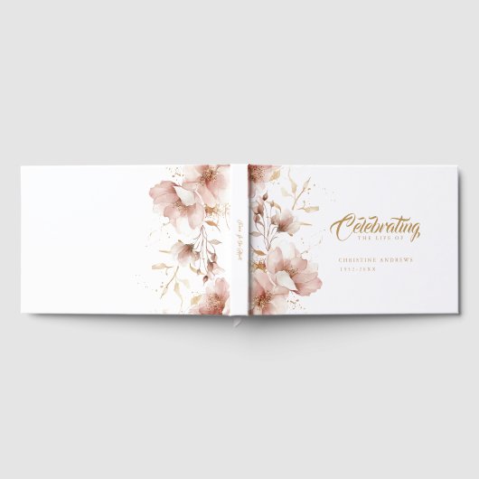 祝フローラ葬儀エレガント ゲストブック (全面)