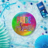 祝プライドと霊inレインボーカラー紙 ペーパープレート (パーティー)