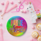 祝プライドと霊inレインボーカラー紙 ペーパープレート (パーティー)