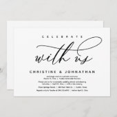 祝モダンさ結婚て 招待状 (正面/裏面)