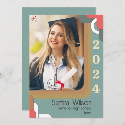 祝レトロ写真2024 招待状 (正面/裏面)