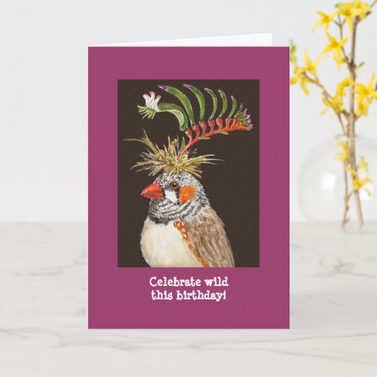 祝ワイルド誕生日！ カード (黄色い花)