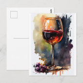 祝ワイン！ ポストカード (正面/裏面)