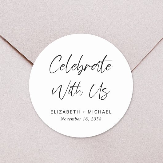 祝一緒に結婚 ラウンドシール