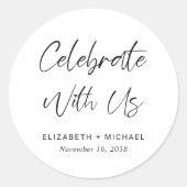 祝一緒に結婚 ラウンドシール (正面)