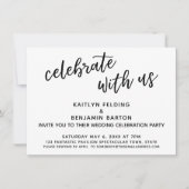 「祝一緒に」ウェディングカジュアルレセプションのみ 招待状 (正面)