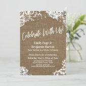 祝一緒に！バーラップレースフローラライトパーティー 招待状 (スタンド正面)