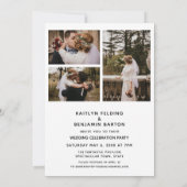 祝一緒に！ミニマル金ゴールド手書き写真 招待状 (裏面)