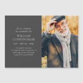 祝人生のミニマモダンシンプルリスト写真 マグネット招待状 (正面)