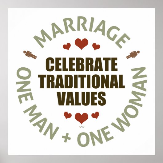 祝伝統的値 ポスター (正面)