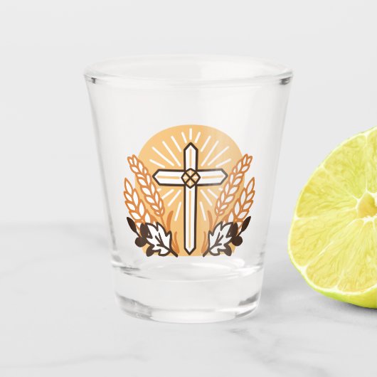 祝信仰 – アー感動的ト ショットグラス (正面)