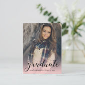 祝写真ピグラデーションンク インビテーションポストカード (スタンド正面)