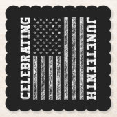 祝十二月ヴィンテージ米国国クール旗 ペーパーコースター (正面)