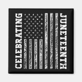 祝十二月ヴィンテージ米国国クール旗 マグネット (正面)