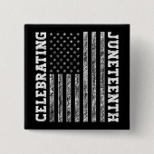 祝十二月ヴィンテージ米国国クール旗 缶バッジ (正面)