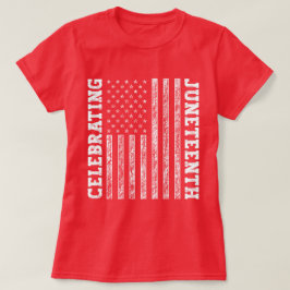 祝十二月ヴィンテージ米国国クール旗 Tシャツ