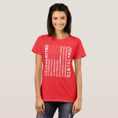 祝十二月ヴィンテージ米国国クール旗 Tシャツ (正面フル)