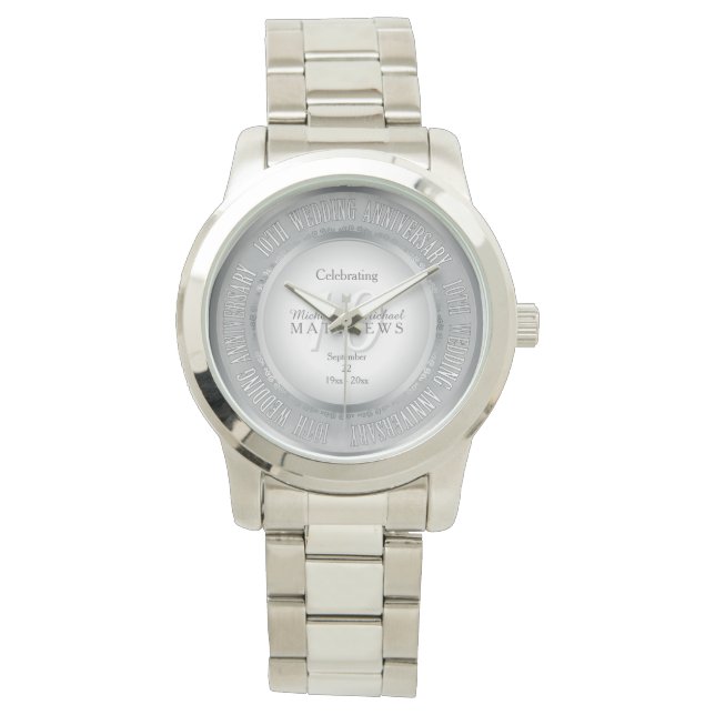 祝十結婚周年 腕時計 (正面)