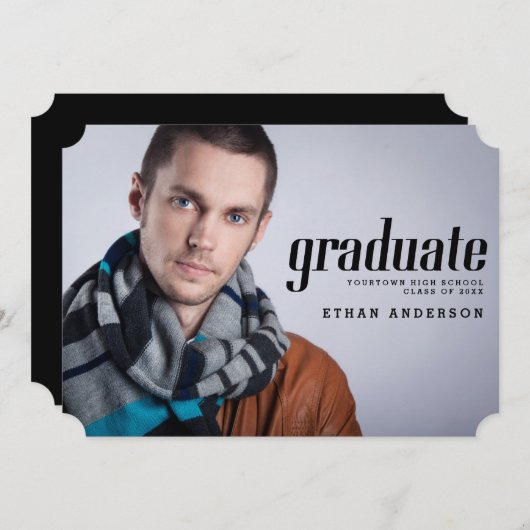 祝卒業会 招待状 (正面/裏面)