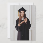 祝卒業写真卒業 招待状 (裏面)