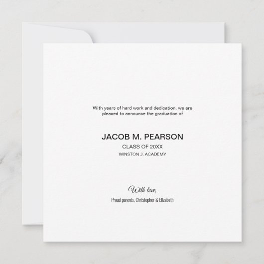 祝卒業写真撮影 案内状 (裏面)