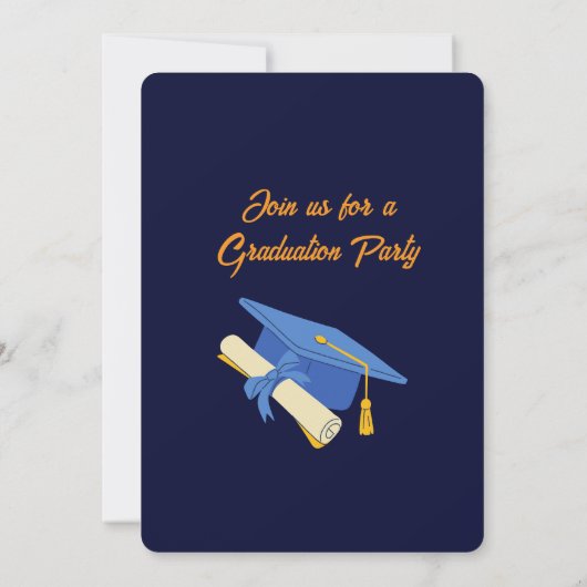 祝卒業！カスタム卒業党 招待状 (裏面)