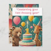 「祝君の初めての素晴らしい年だ！」 ポストカード (正面/裏面)