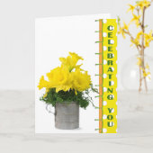 祝君 カード (黄色い花)