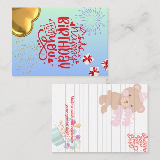 祝君 ノートカード (正面/裏面)