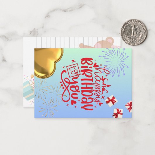 祝君 ノートカード (正面/裏面インサイチュ)