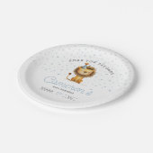 祝吠え声!ボーイズライオン誕生日 ペーパープレート (アングル)