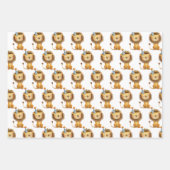 祝吠え声！ボーイズライオン誕生日 ラッピングペーパーシート (正面)