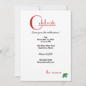 祝季招赤と白待 招待状 (裏面)