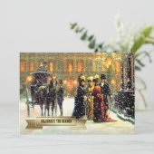 祝季節。ヴィンテージアートホリデーパーティー 招待状 (スタンド正面)