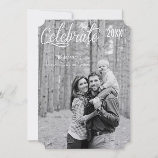 祝季節 招待状 (正面)