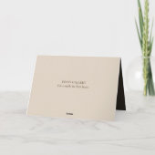 祝宴の息子と家族の感謝祭カード カード (裏面)