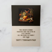 祝宴の息子と家族の感謝祭カード カード (内部)