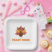 祝宴モード感謝祭とサッカー ペーパープレート (パーティー)