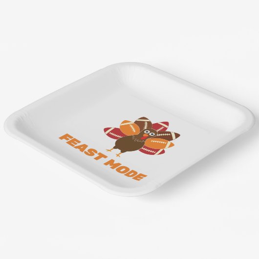 祝宴モード感謝祭とサッカー ペーパープレート (傾斜あり)