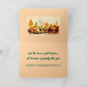 祝宴 – 家族のための感謝祭カード カード (内部)