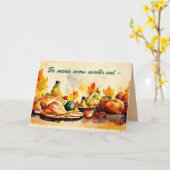 祝宴 – 家族のための感謝祭カード カード (黄色い花)