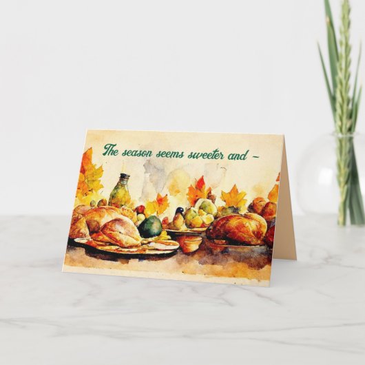 祝宴 – 家族のための感謝祭カード カード (正面)