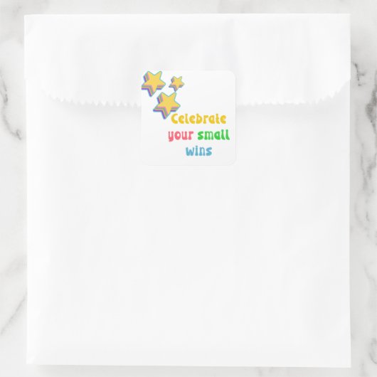 祝小利が引用文やる気を起こさせる スクエアシール (バッグ)