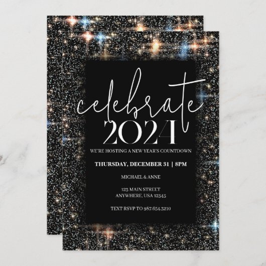 祝年きらめく 招待状 (正面/裏面)